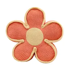 GENERICO - Cojín Decorativo Flor bordada Diseño Moderno Color Rosa Coral