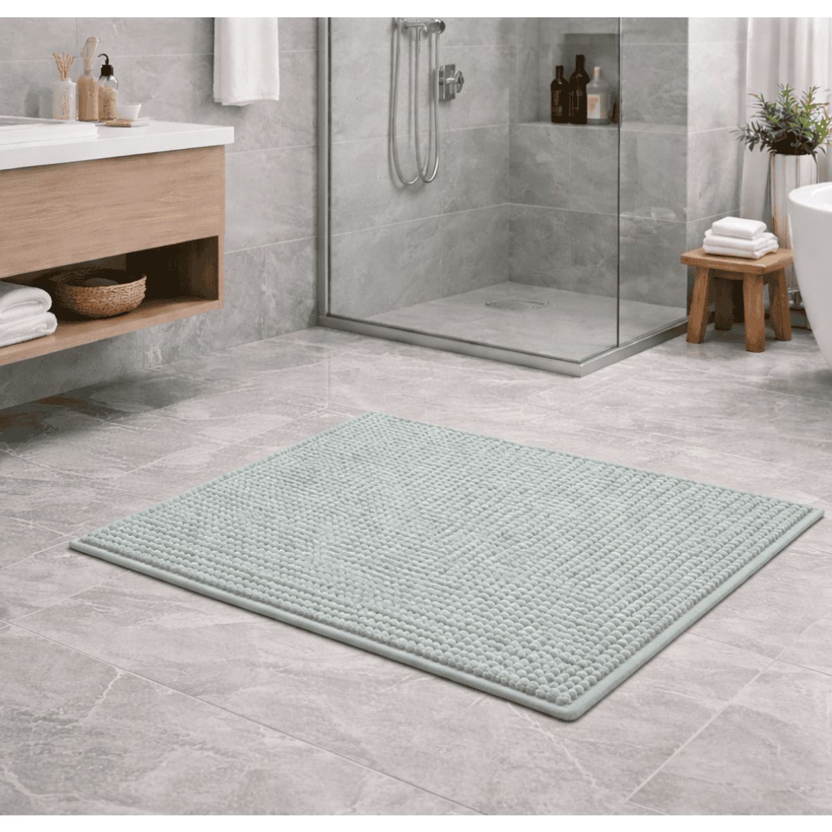 AMABILE - Piso de Baño Grande Verde Agua 50x80cms AMABILE