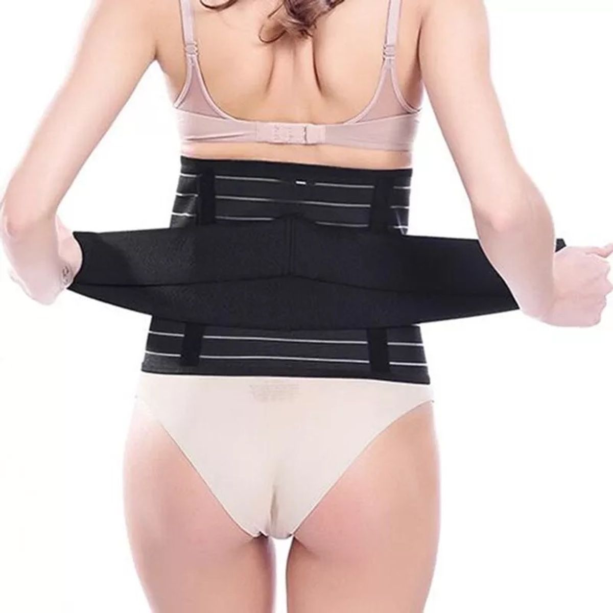 GENERICO - Faja 2 bandas talla ESTANDAR negro 100cm 00277