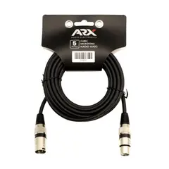 GENERICO - Cable XLR para Microfono XLR(M) - XLR(F) 5 Metros ARX
