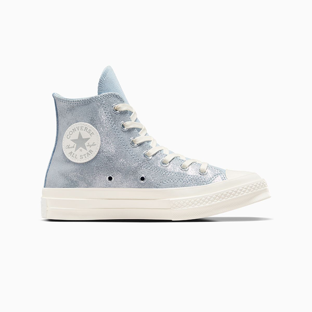 CONVERSE - Zapatilla Converse Chuck 70 Suede Shimmer Mujer Gris