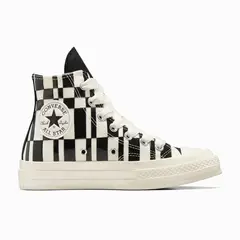 CONVERSE - Zapatilla Chuck 70 Checkered Mujer Gris