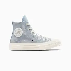 CONVERSE - Zapatilla Chuck 70 Suede Shimmer Mujer Gris