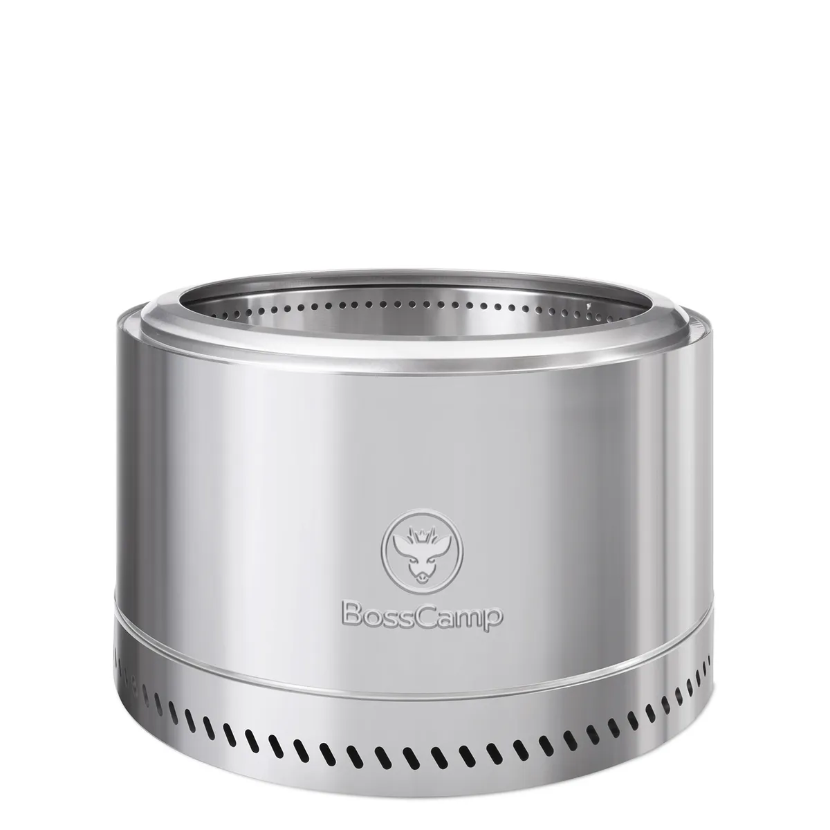 BOSSCAMP - Brasero Fogón FireBoss Inferno XL Terraza Exterior Sin Humo 68 Cm BossCamp Silver