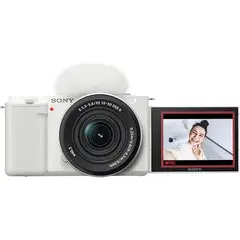 SONY - Alpha ZV-E10 Mirrorless Vlog Camera with 16-50mm f3.5-5.6 II Lens White