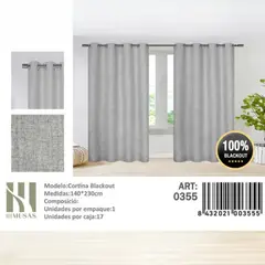 GENERICO - Cortinas blackout pack 2 Panos 140x230