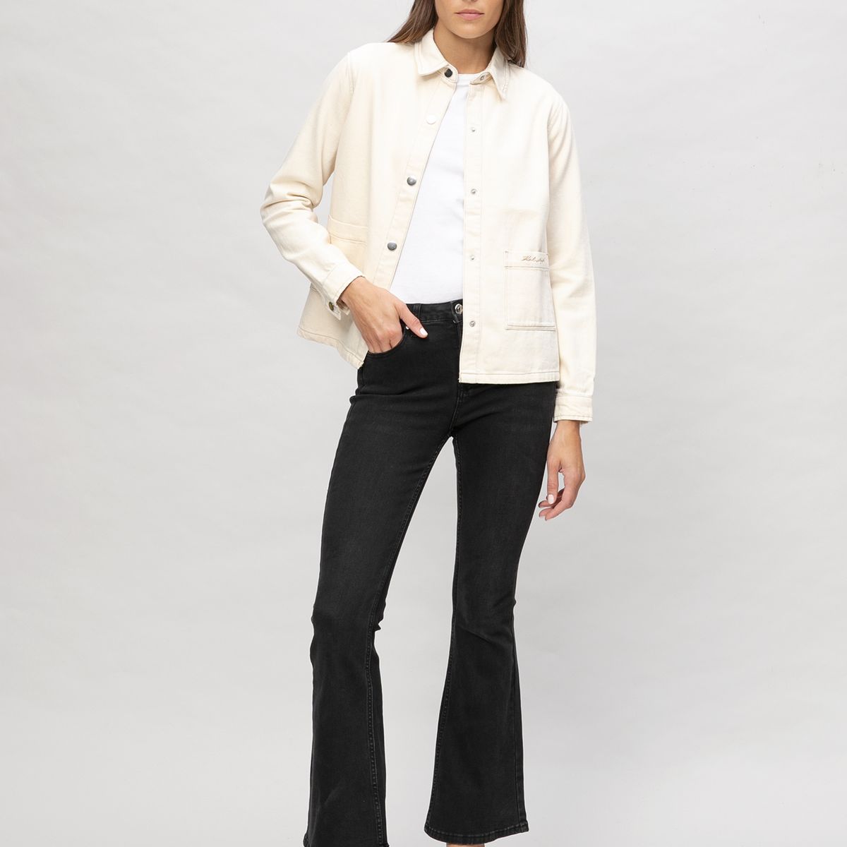 KARL LAGERFELD - Sobrecamisa en denim con bolsillos