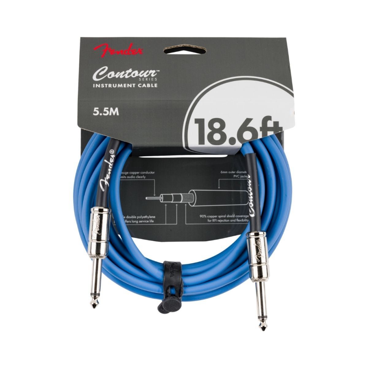 FENDER - Cable instrumentos Contour 5,5m Fender Lake Placid Blue