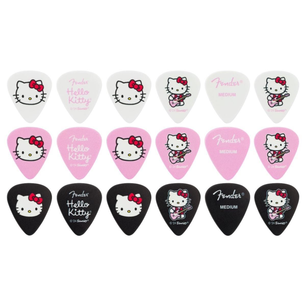 FENDER - Estuche de púas Hello Kitty Fender x18 unid.