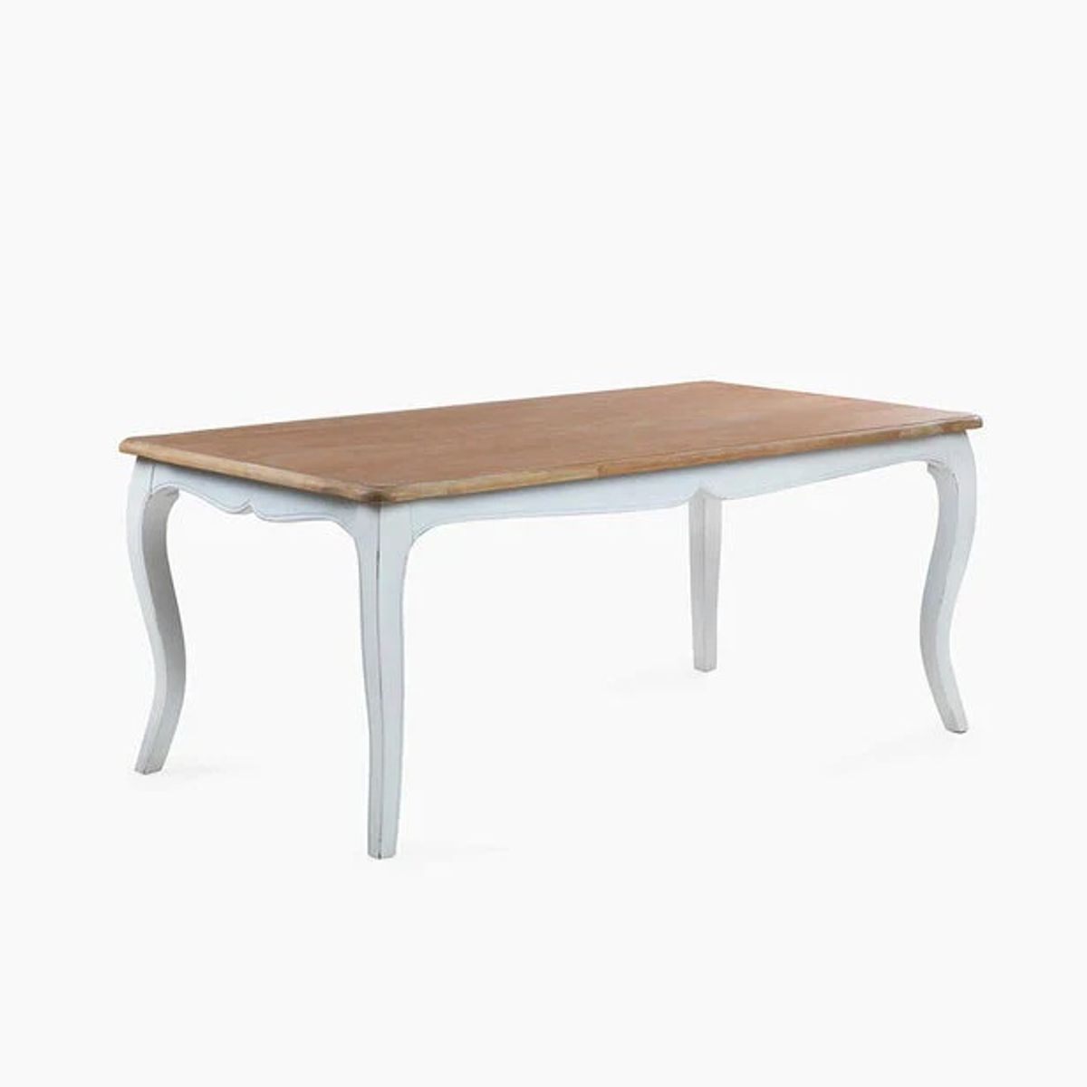 SPAZZIO - Mesa comedor Vittoria rectangular blanca 135 cm + 6 sillas PP Crossback blancas