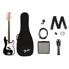 FENDER - Pack Bajo Eléctrico Precision Bass Squier by Black