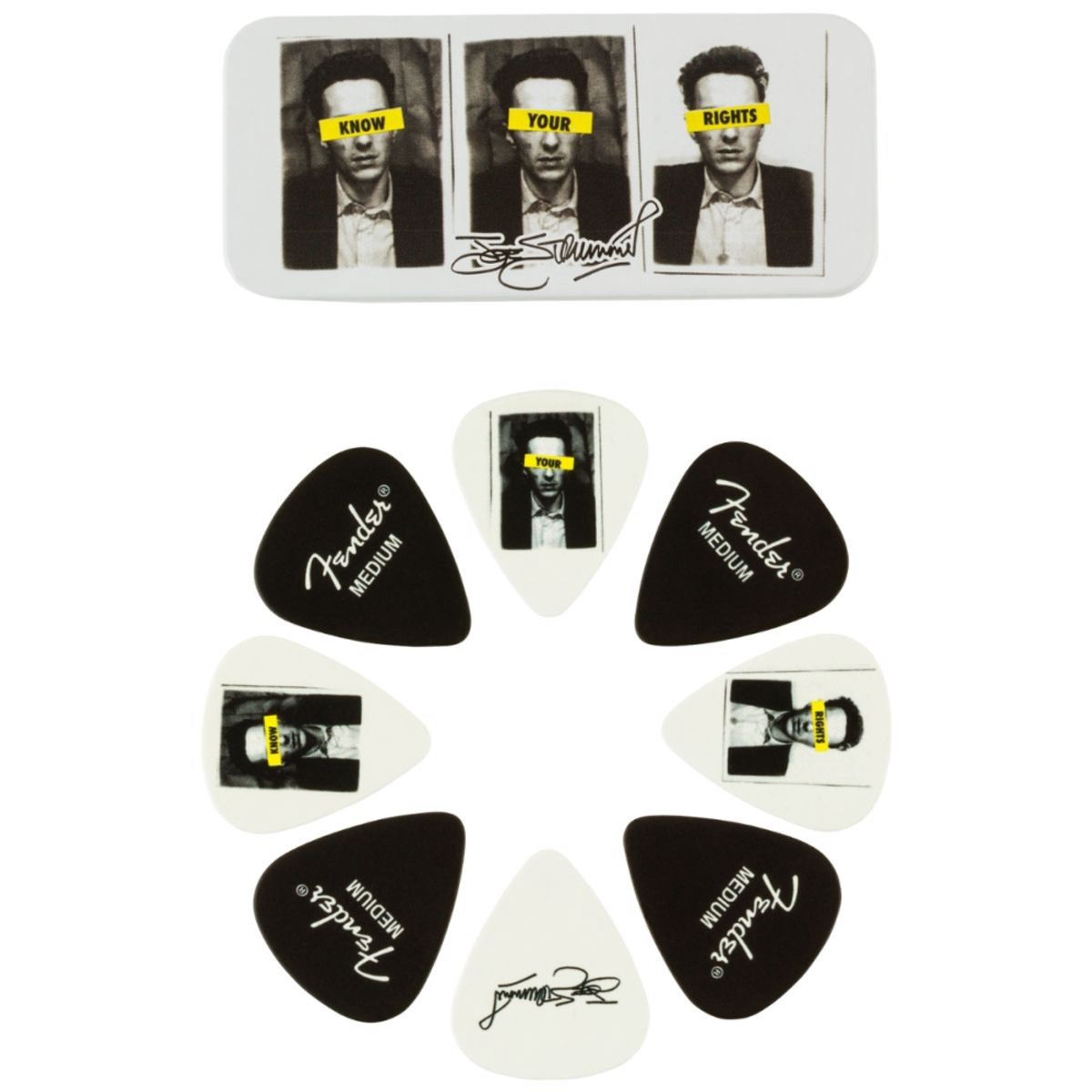 FENDER - Lata de púas Joe Strummer medium Fender x8 unid.