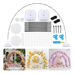 EVERSO - Set Base Estructura Para Arco De Globos Completo 2.7 X 3 M