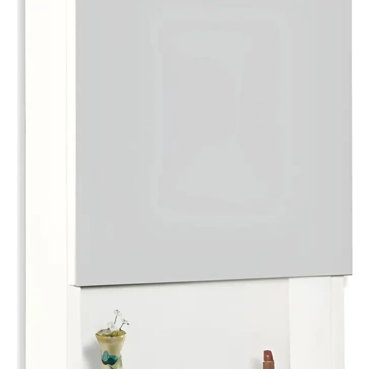 ANYHOGAR - Mueble De Baño Con Espejo Y Estantes, Color Blanco