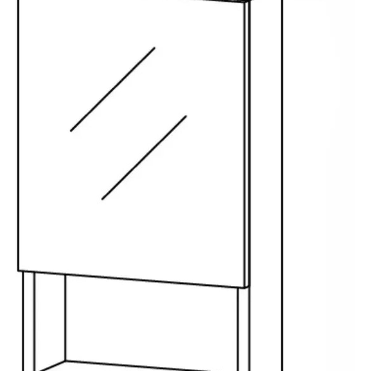 ANYHOGAR - Mueble De Baño Con Espejo Y Estantes, Color Blanco
