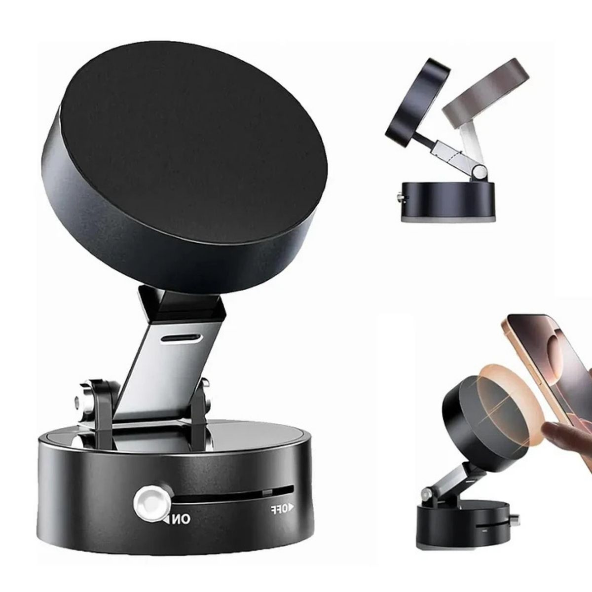 GENERICO - Soporte Celular Magnético Succión Vacío Auto MagSafe 360°