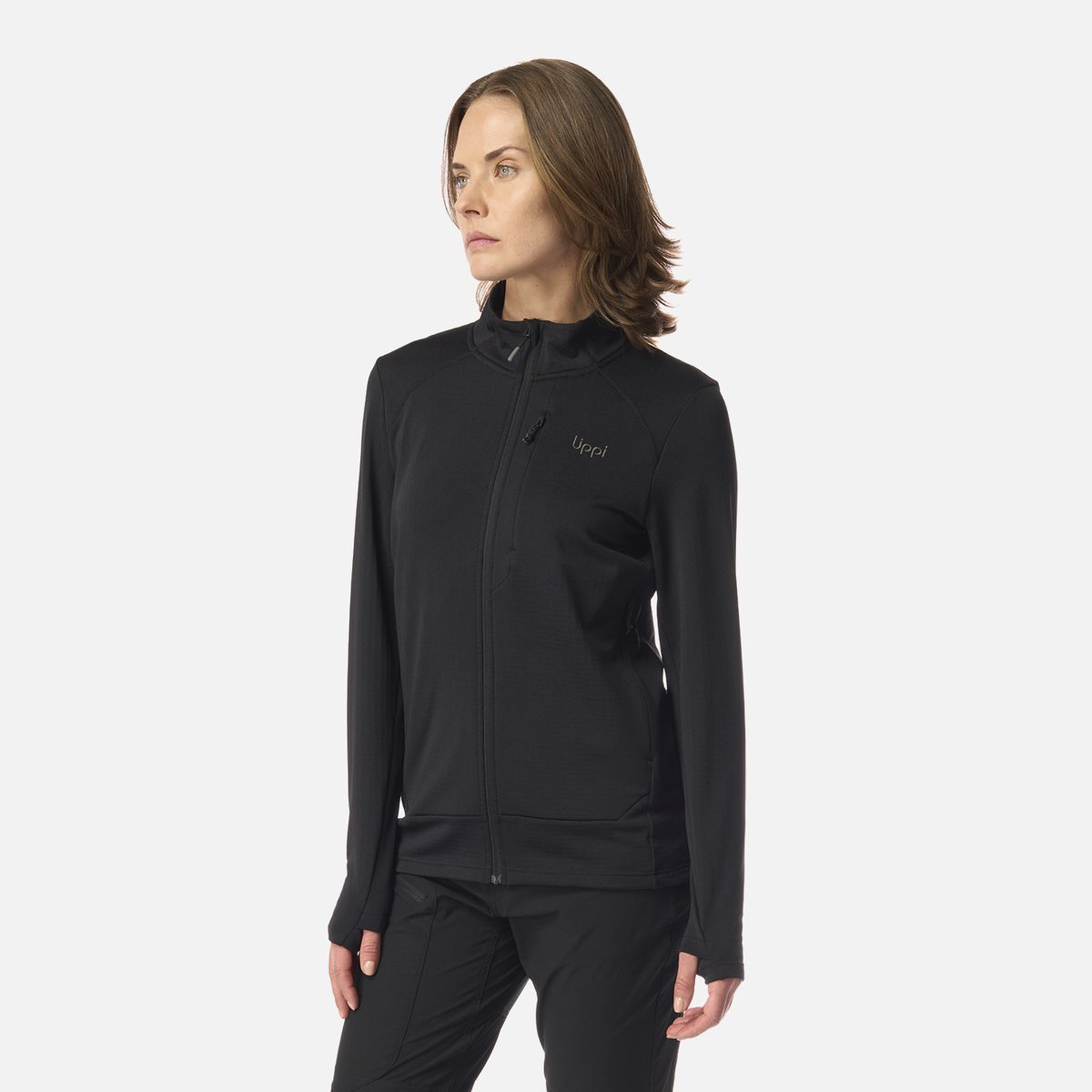 LIPPI - Polerón Mujer Viedma 1000 Nano-F Full Zip Negro Lippi