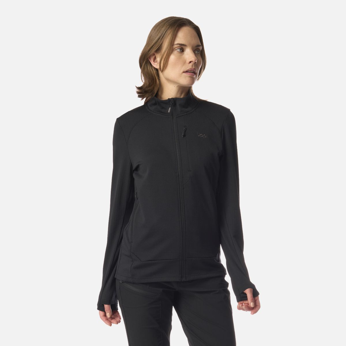 LIPPI - Polerón Mujer Viedma 1000 Nano-F Full Zip Negro Lippi