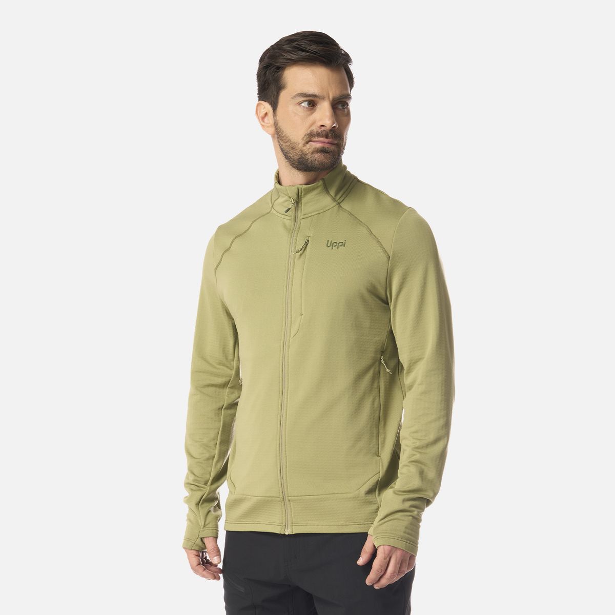 LIPPI - Polerón Hombre Viedma 1000 Nano-F Full Zip Verde Lippi
