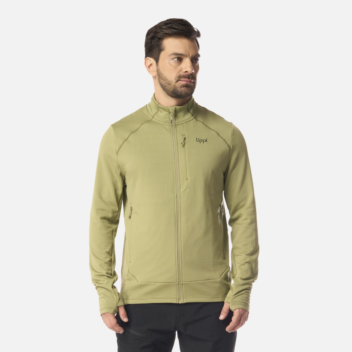 LIPPI - Polerón Hombre Viedma 1000 Nano-F Full Zip Verde Lippi