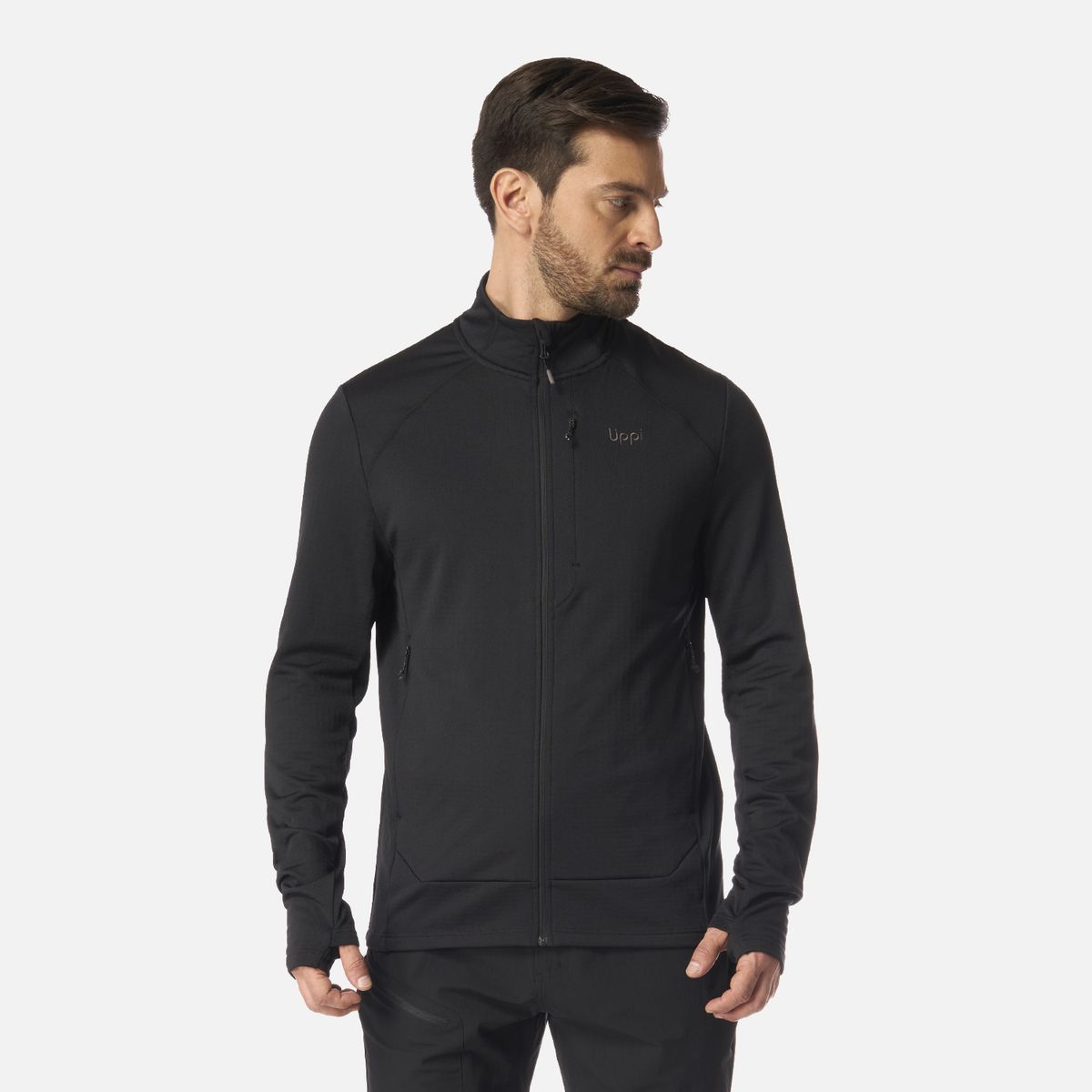 LIPPI - Polerón Hombre Viedma 1000 Nano-F Full Zip Negro Lippi