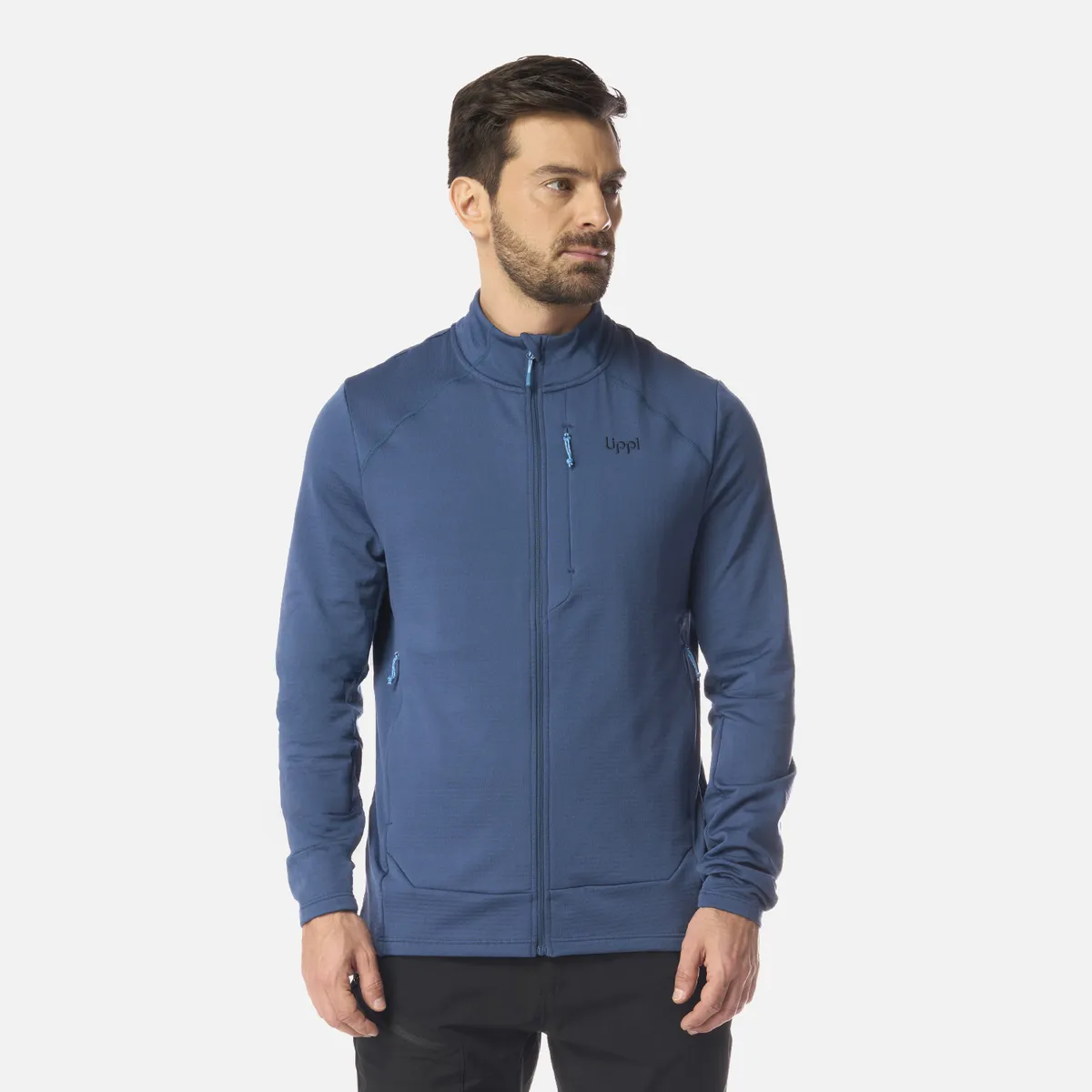 LIPPI - Polerón Hombre Viedma 1000 Nano-F Full Zip Azul Oscuro Lippi