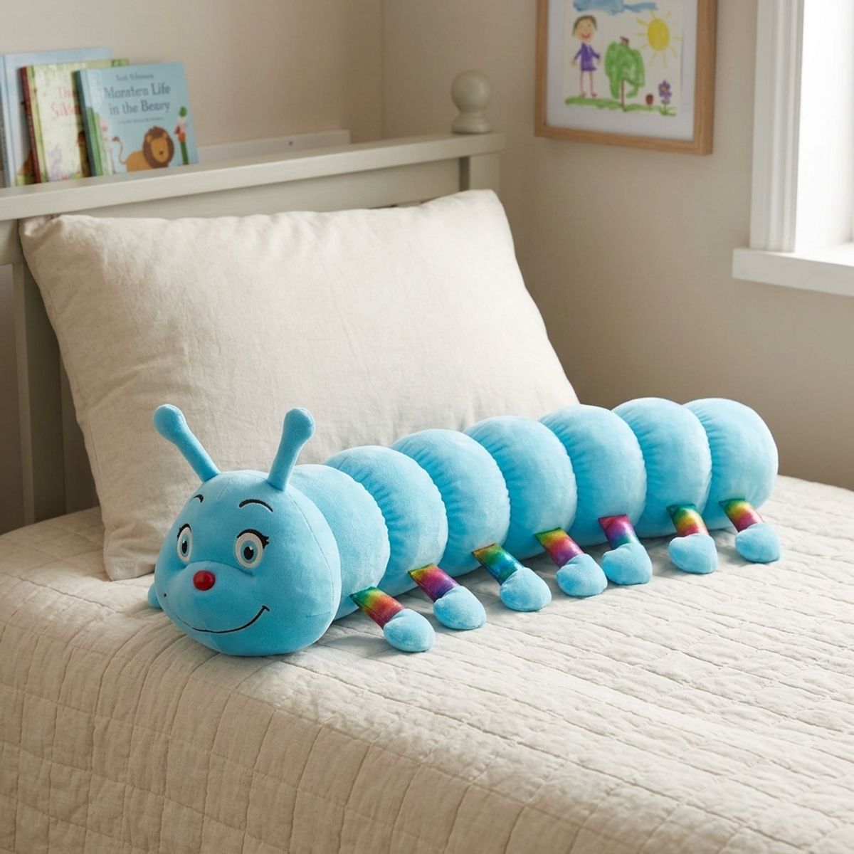 ARMONIA - Cuncuna Peluche celeste 80 cm Suave y Acolchada