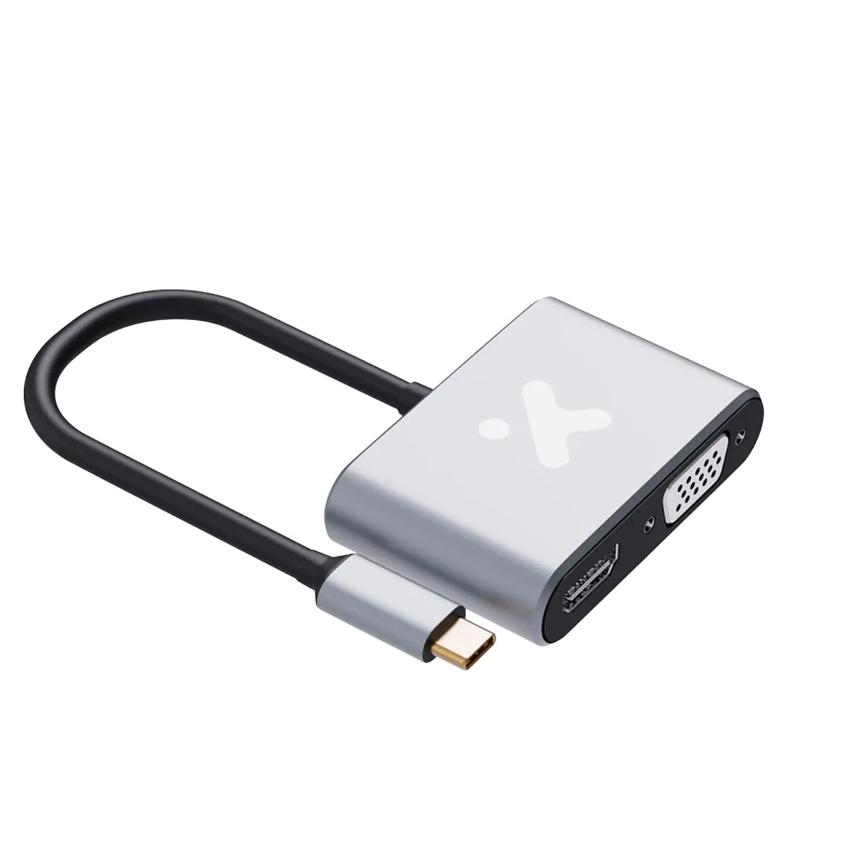 XTECH - Xtech XTC-542 Adaptador USB-C a HDMI y VGA 2 en 1, 4K 30Hz, Full HD, Video Adapter para Laptop, MacBook y PC