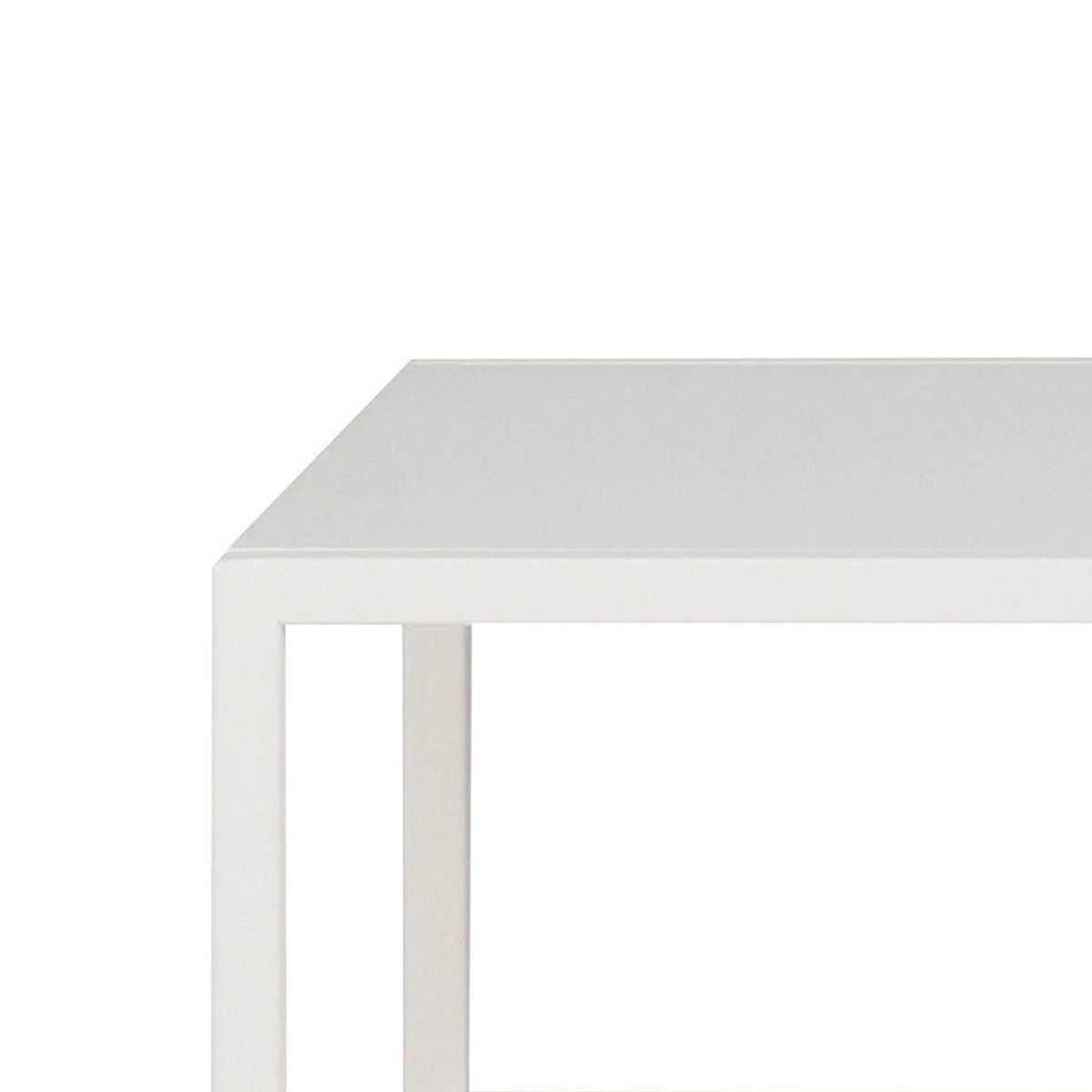 LIVING MARKET - Mesa Lateral Metálica Blanca Texel 50x55x43 Hecho a Mano