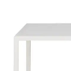LIVING MARKET - Mesa Lateral Metálica Blanca Texel 50x55x43 Hecho a Mano