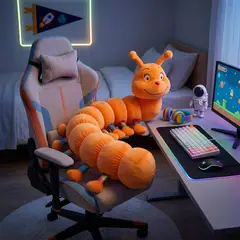 ARMONIA - Cuncuna Naranja Peluche 80 cm Suave y Acolchada