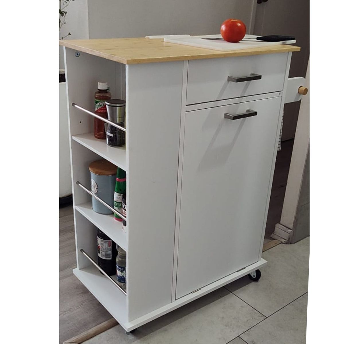 GENERICO - Isla de Cocina Mesa Alta Organizador Multiuso mueble auxlixiar