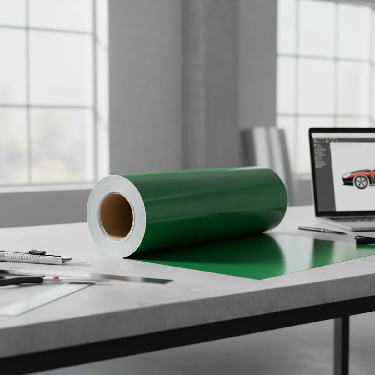 NEON - Vinilo Adhesivo De Corte Decorativo Verde 30 Cms X 5 Mts