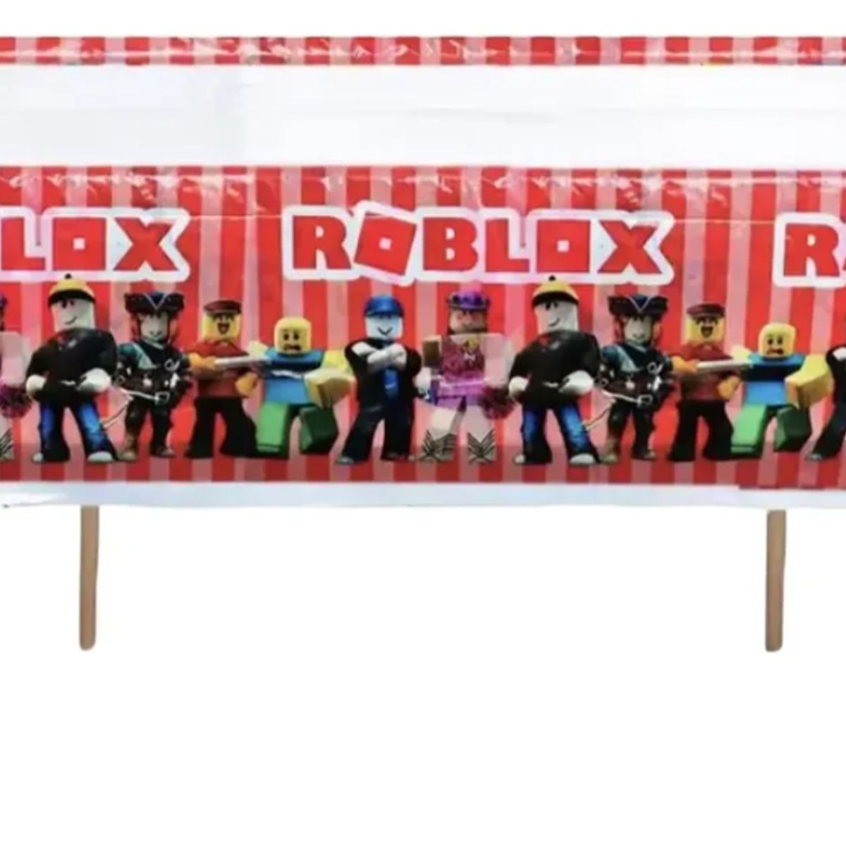 GENERICO - Mantel Plastico Cumpleaños Diseño Roblox De 180x108 Cm Fiest