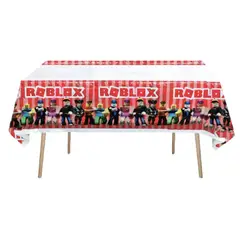 GENERICO - Mantel Plastico Cumpleaños Diseño Roblox De 180x108 Cm Fiest