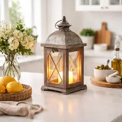 GENERICO - Farol Decorativo de metal estilo Vintage