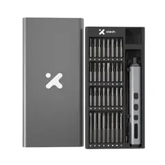 XTECH - XTA-821, Kit Destornillador Eléctrico de Precisión 68 en 1, 64 Puntas S2, USB-C