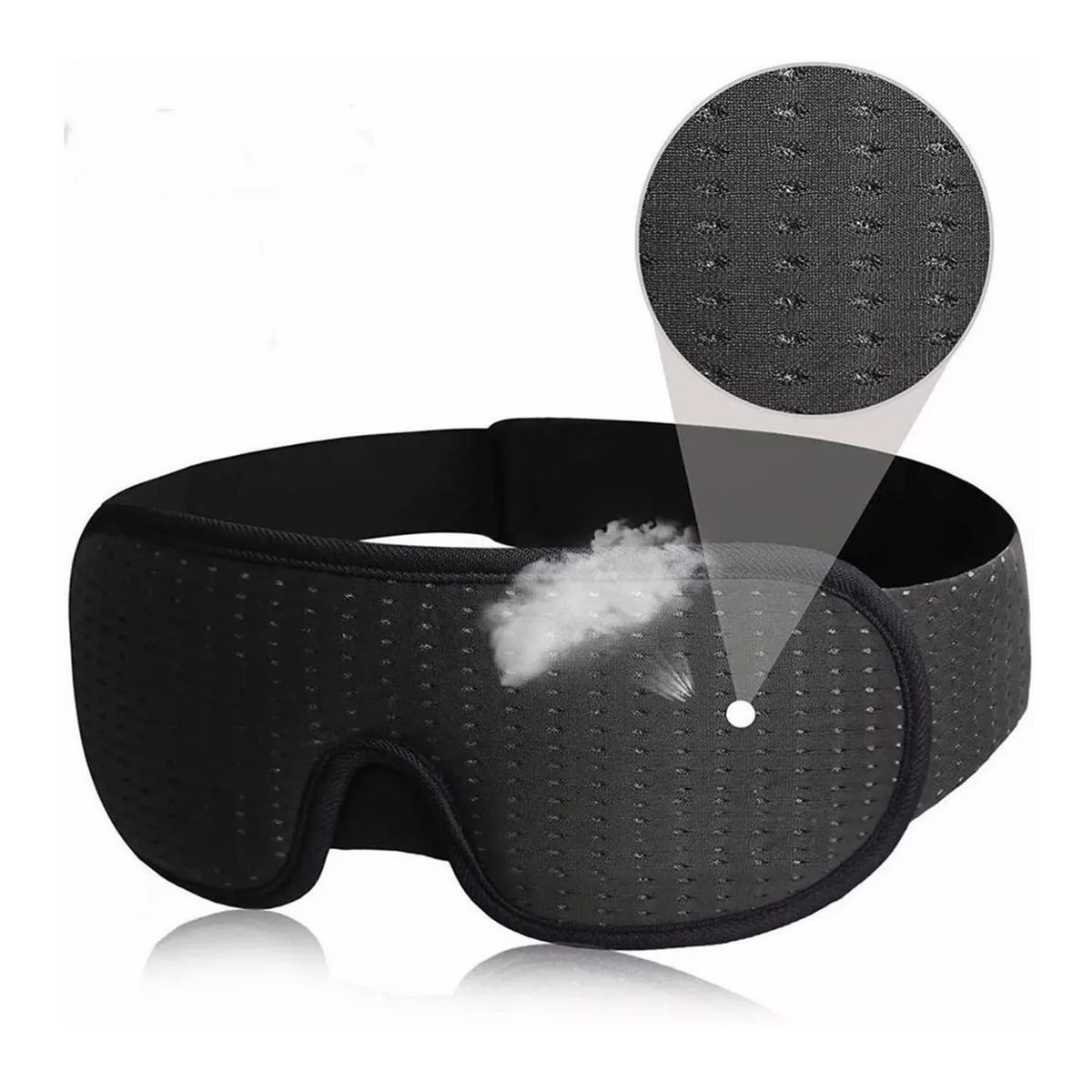 GENERICO - Antifaz 3D Para Dormir Cubre Ojos Extra Suave Negro