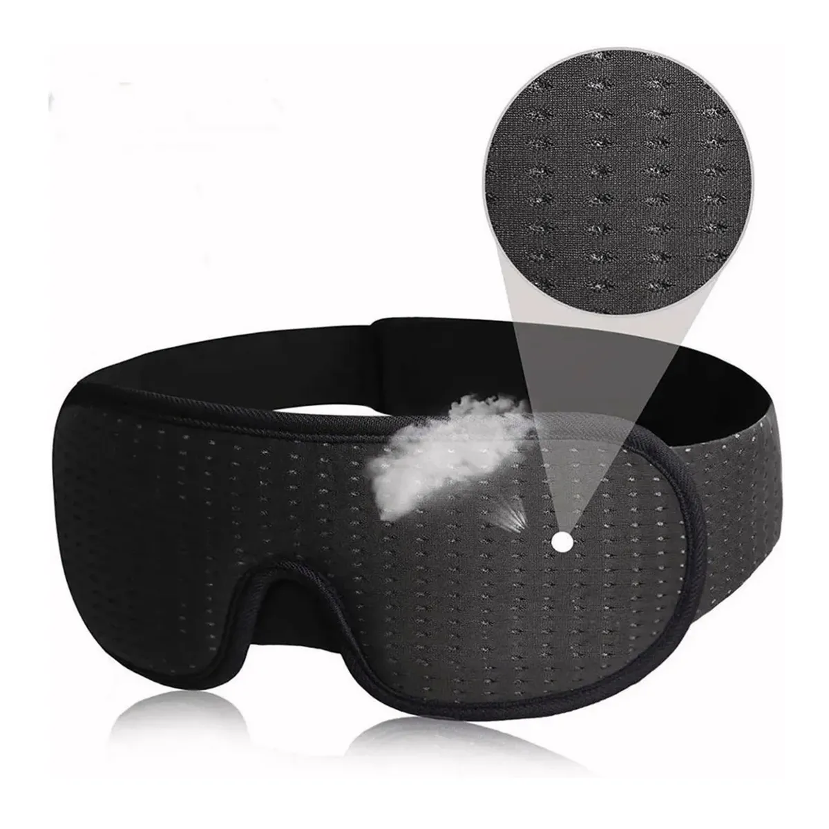 GENERICO - Antifaz 3D Para Dormir Cubre Ojos Extra Suave Negro