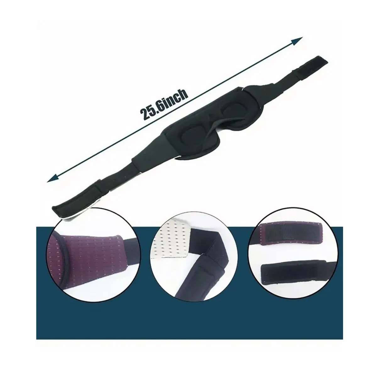 GENERICO - Antifaz 3D Para Dormir Cubre Ojos Extra Suave Negro