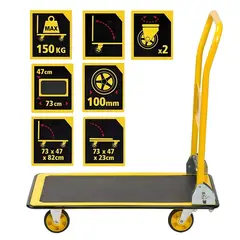 PROCHEF - Carro de Acero para 150 kg Plegable 63x47 cm