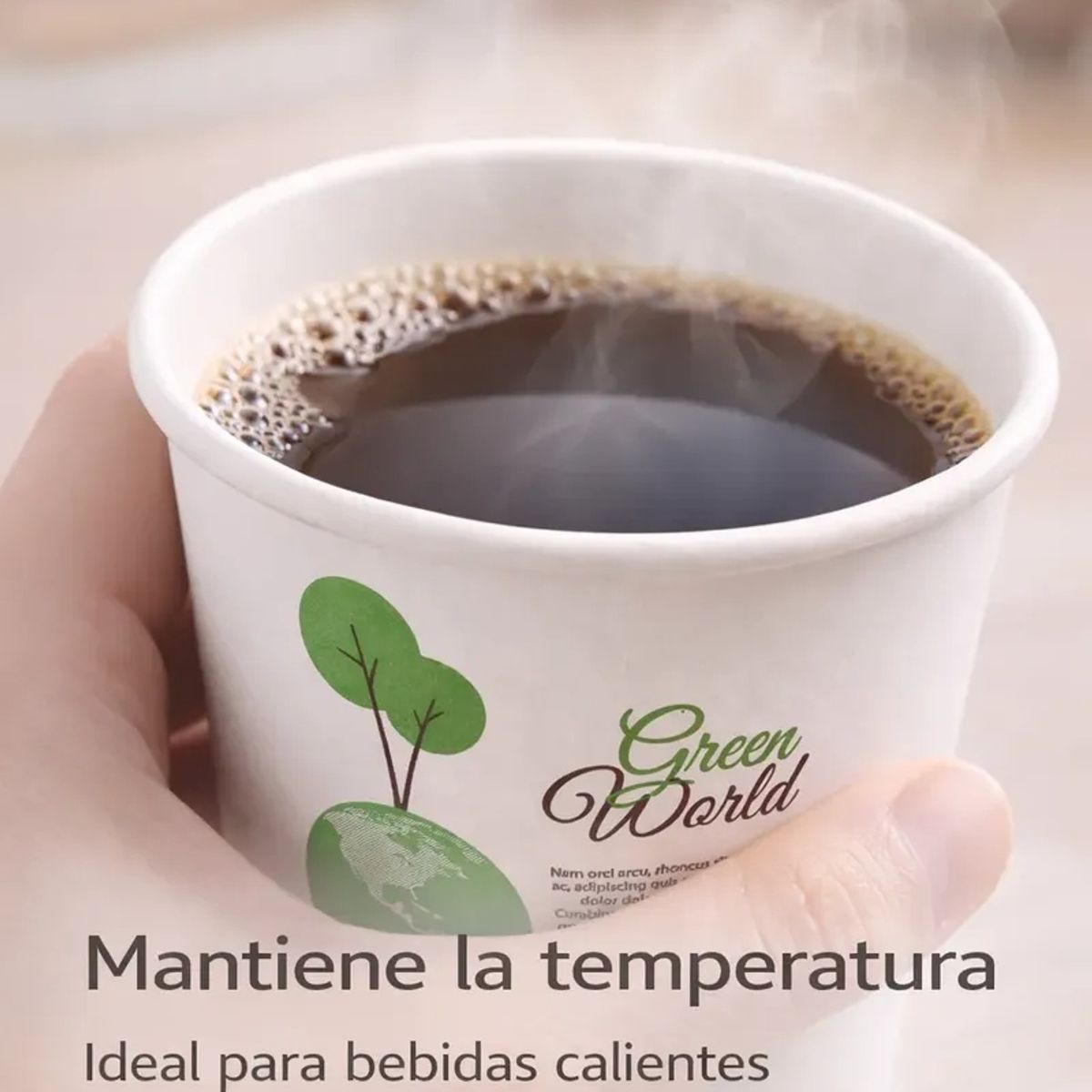 GENERICO - Vasos Eco 50 Unidades Compostables Biodegradable Cafe Uso