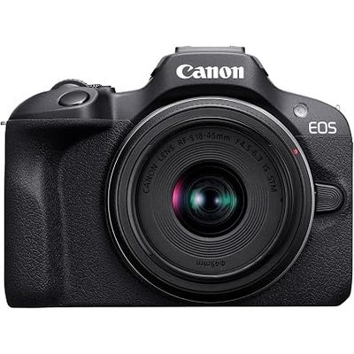 Canon Eos R100 Mirrorless Camera With Rf-S18-45Mm F4.5-6.3
