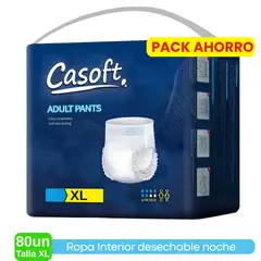 GENERICO - Pañales Adulto Pants Alta Absorción Calzón Uso Cotidiano 80u XL