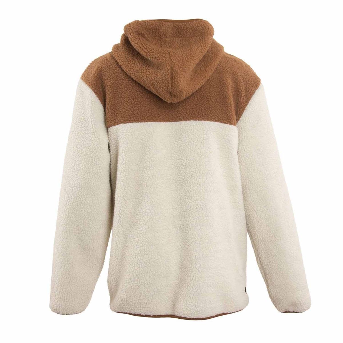 NIXON - Polerón Hombre Sherpa Nixon Full Zipper Beige Brown Urbano