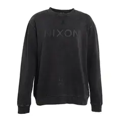 NIXON - Polerón Hombre Zipper Black Logo Back Rainbow