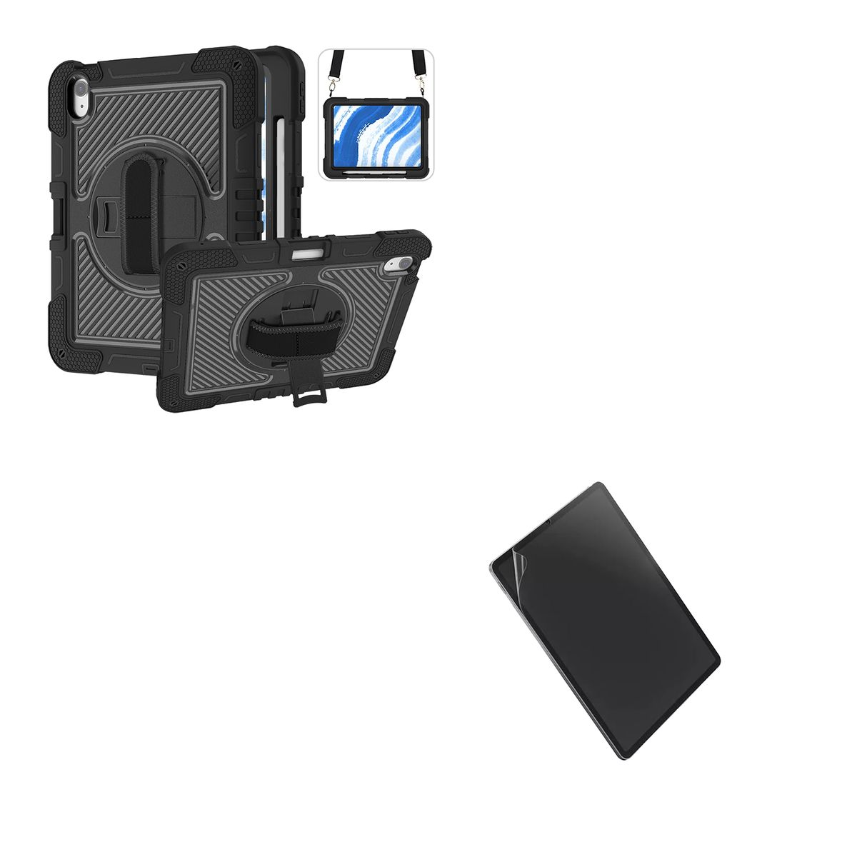 JOIGO - Funda Armadura 360 Lamina Matte Para iPad Air 11 M3 Negro