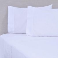 Sábana Bordada 180 Hilos 2 P Puntos Blanco