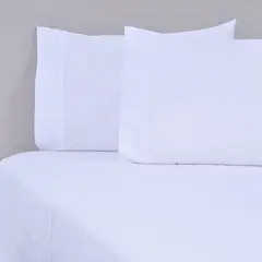 MASHINI - Juego De Sábanas Bordada 180 Hilos King Puntos Blancos