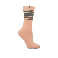 HUSH PUPPIES - Calcetín Algodón Mujer Heavy Stripe Rosado